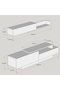 Hanah Home Elda Mueble de TV Blanco y Nogal